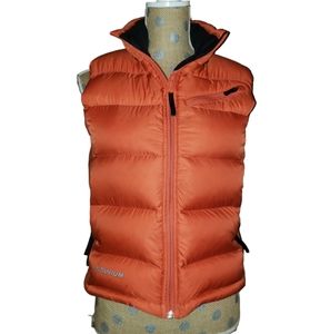 Columbia Titanium women's down fill puffer vest orange medium